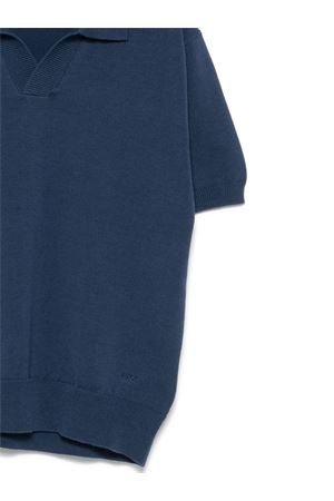 polo in cotone blu PAOLO PECORA KIDS | PP3982AZZ